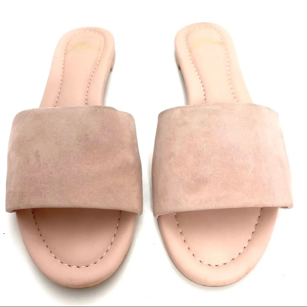J.crew Suede Slide Sandals in light Pink